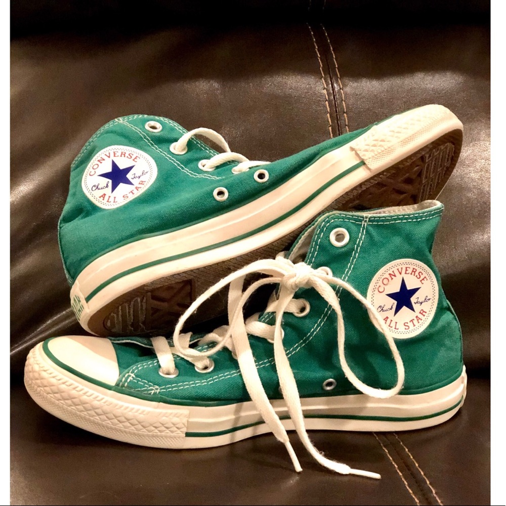 Green Converse Hi Tops